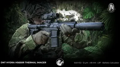 HYDRA HS650R thermal scope 640×512 with laser rangefinder and ballistic calculator