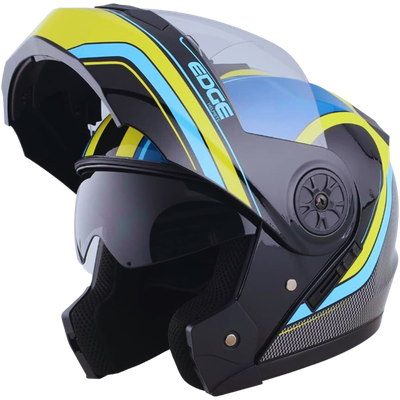 CASCO Motocicleta COMPLETO ABATIBLE Marca EDGE CERT DOT