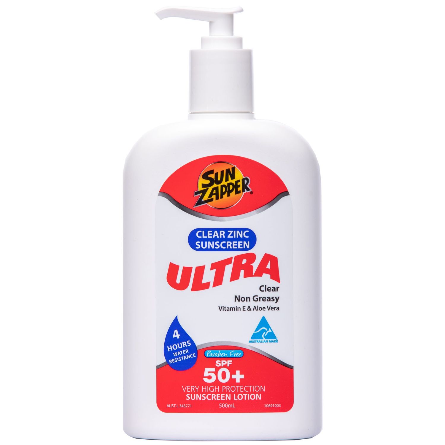 Ultra Clear Zinc SPF 50+ 500mL Sunscreen