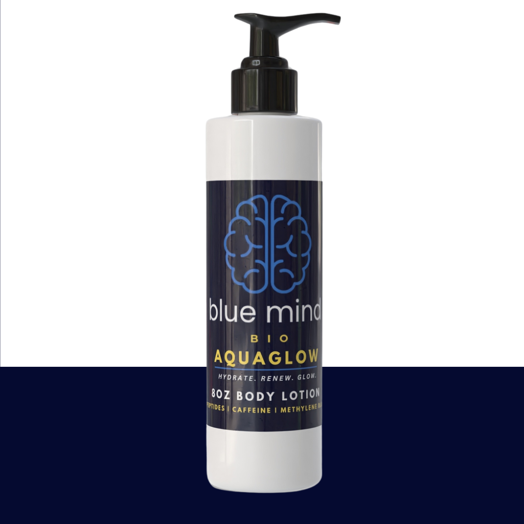 LOTION BOTTLE WITH BLUE MIND BIO LOGO