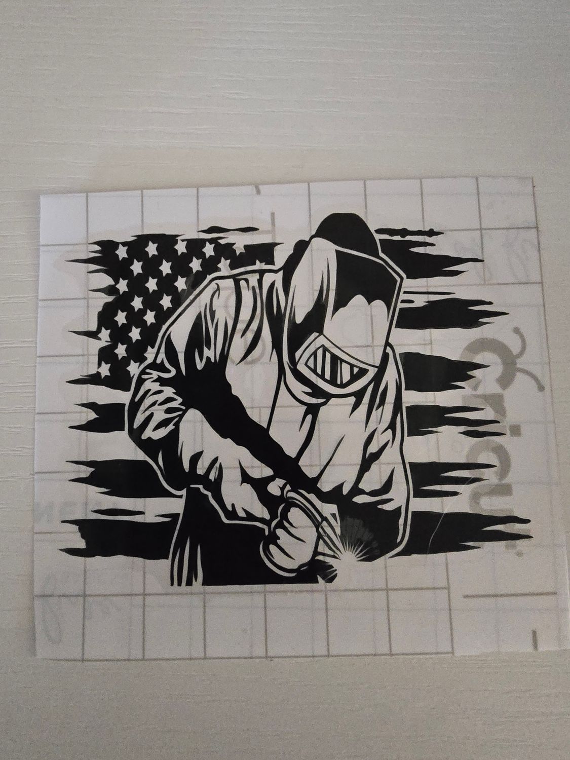 Tig Welder and American flag