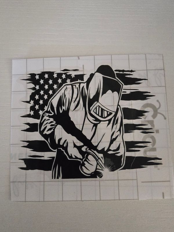 Tig Welder and American flag