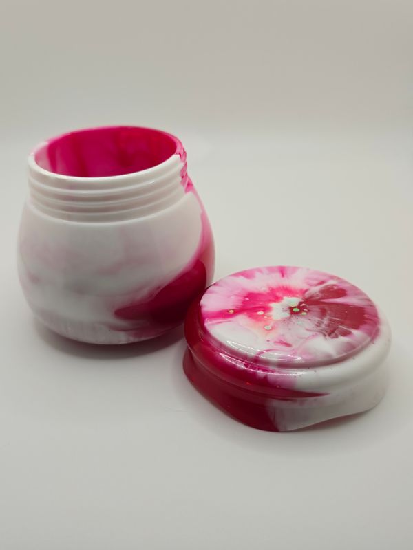 red &amp; white jar