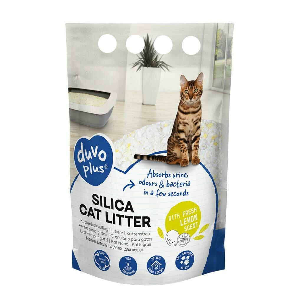 Duvo Premium silica kattenbakvulling citroen