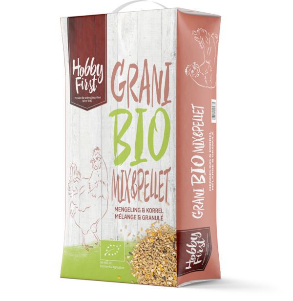 Farm Bio Mix & pellet - graanmengeling met extra lijnzaad