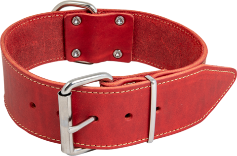 JV Vetleder brede halsband rood 30mmx45cm