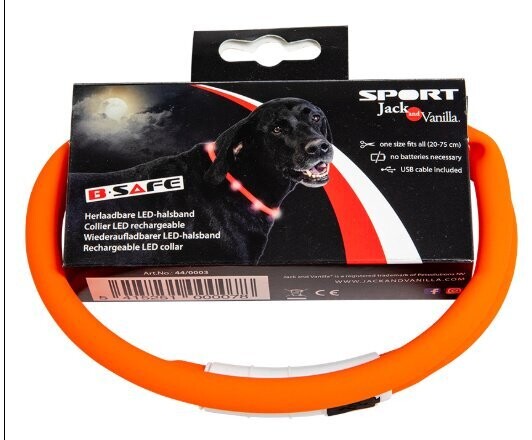 JV Sport herlaadbare LED-halsband - Oranje