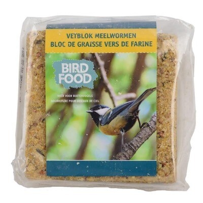 Bird Food Vetblok Meelwormen 300g.