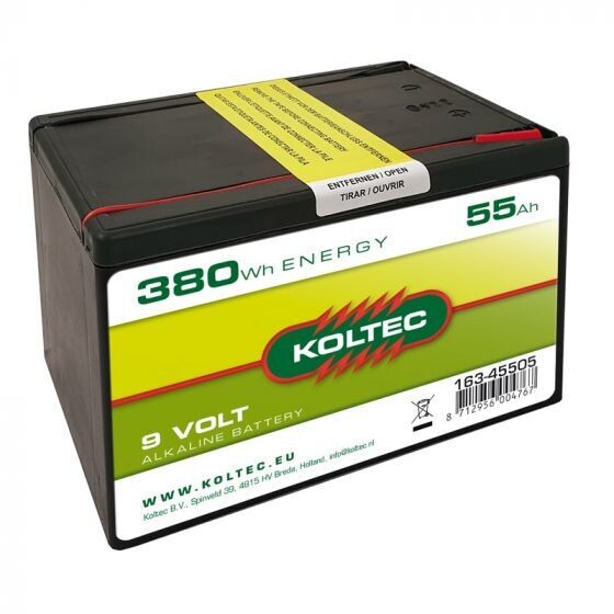 Koltec Batterij 9 Volt - 380Wh 55Ah