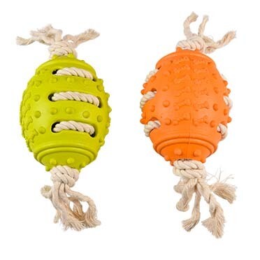 eco rubber rugby bal bamboe/rijst + katoen