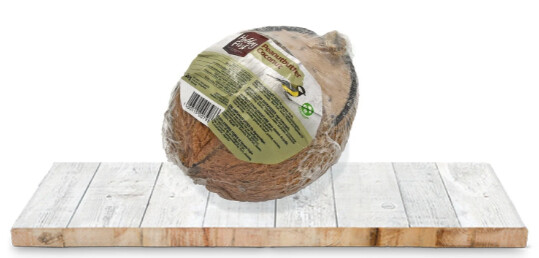 kokosnoot met pindakaas