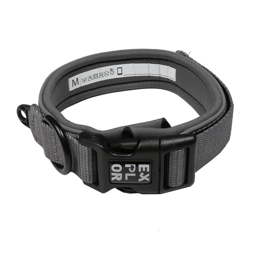 De ultieme brede halsband met reflecterende biezen S - 34-38cm