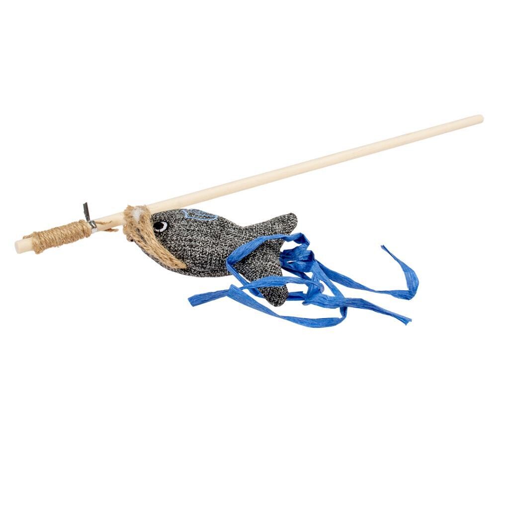 ECO navy speelhengel vis + catnip 9x16,5x40cm