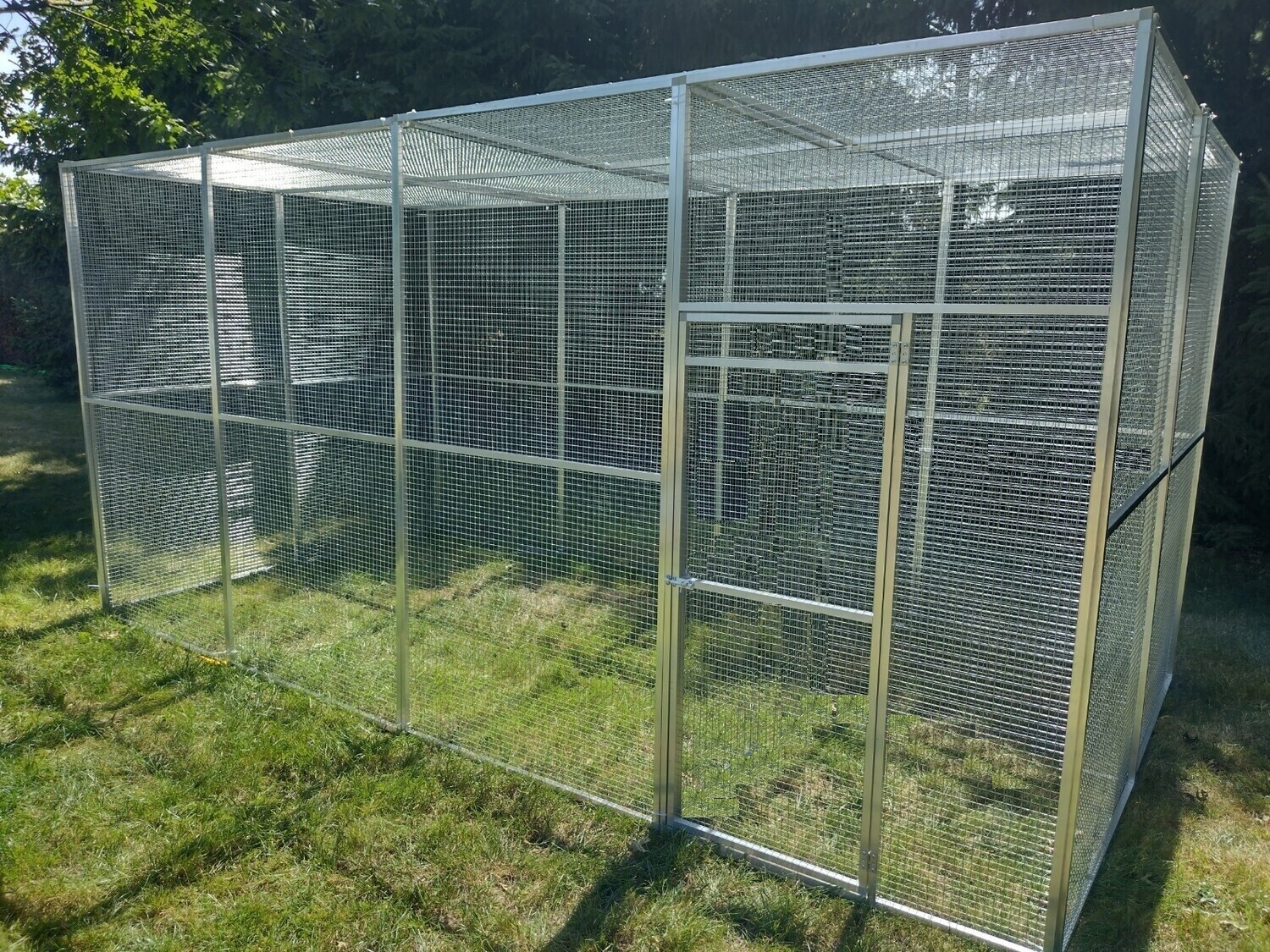 aluminium  kippenren 4 m L x 2 m Br x 2 m H