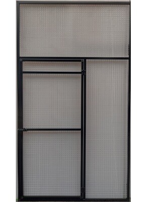 aluminium deurpaneel zwart 3/4 hoogte 102.5 x 200 cm