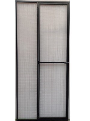 aluminium deurpaneel zwart hoog 102.5 x 200 cm