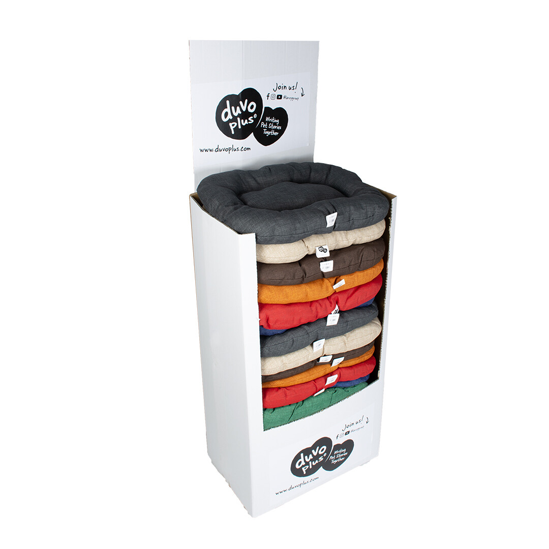 Ovaal kussen doorstikt mellow rainbow winter 65x45x7cm gemengde kleuren