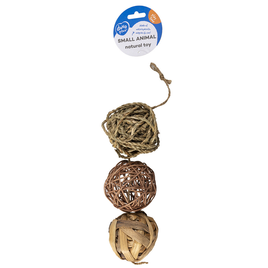 Trio naturlijke speelballen
