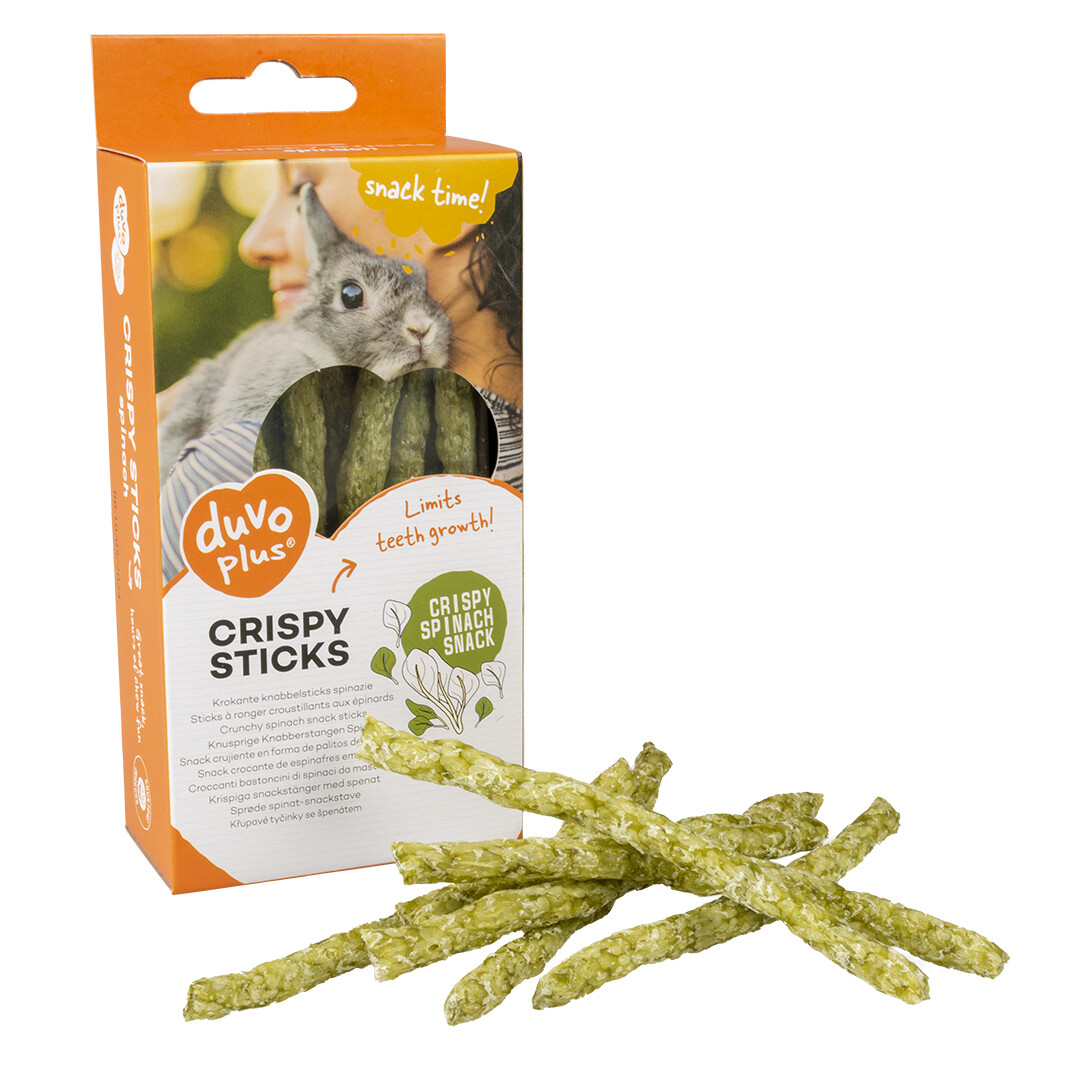Krokante knabbelsticks spinazie 50gr groen