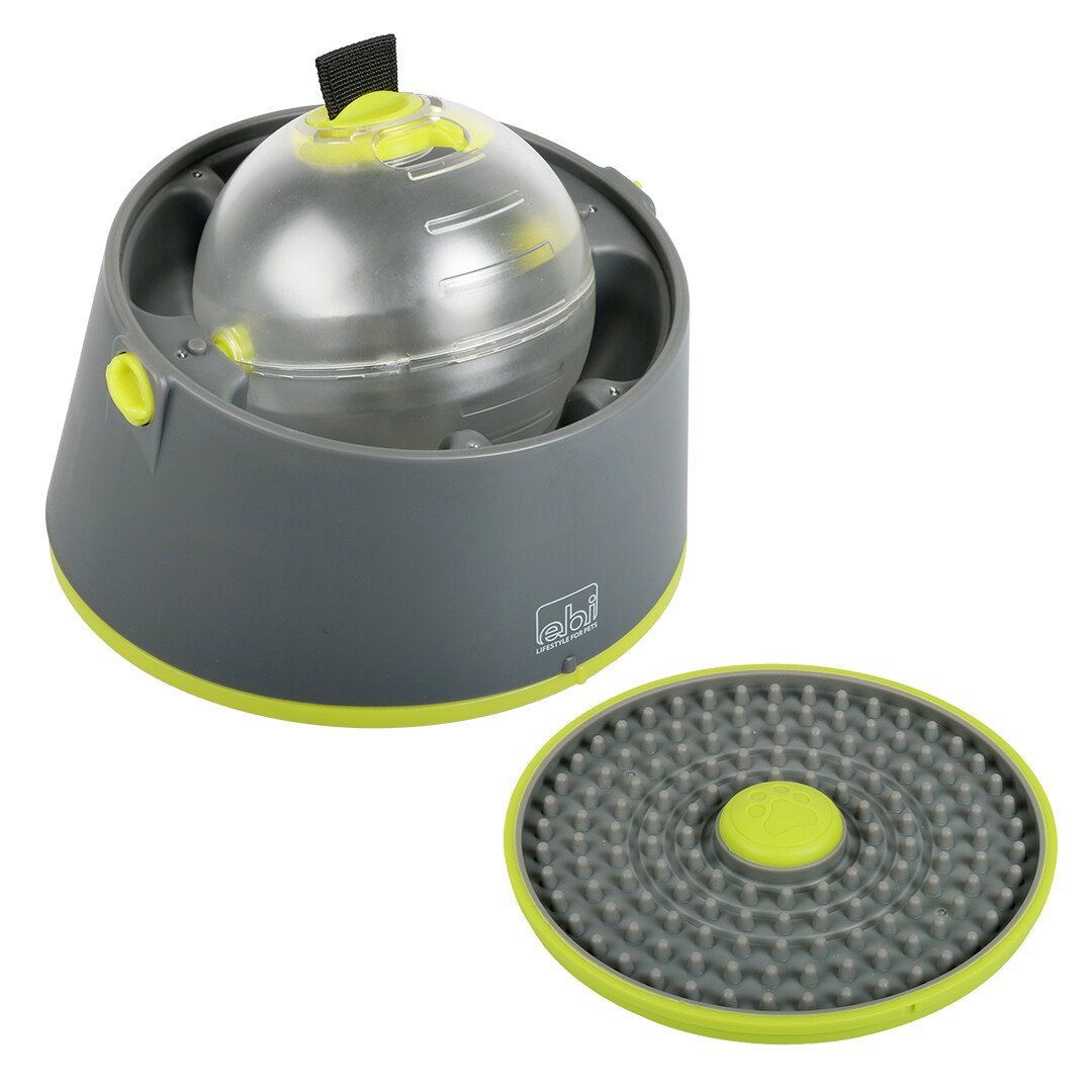 Twist &amp; Lick ball grijs 18x18x17cm