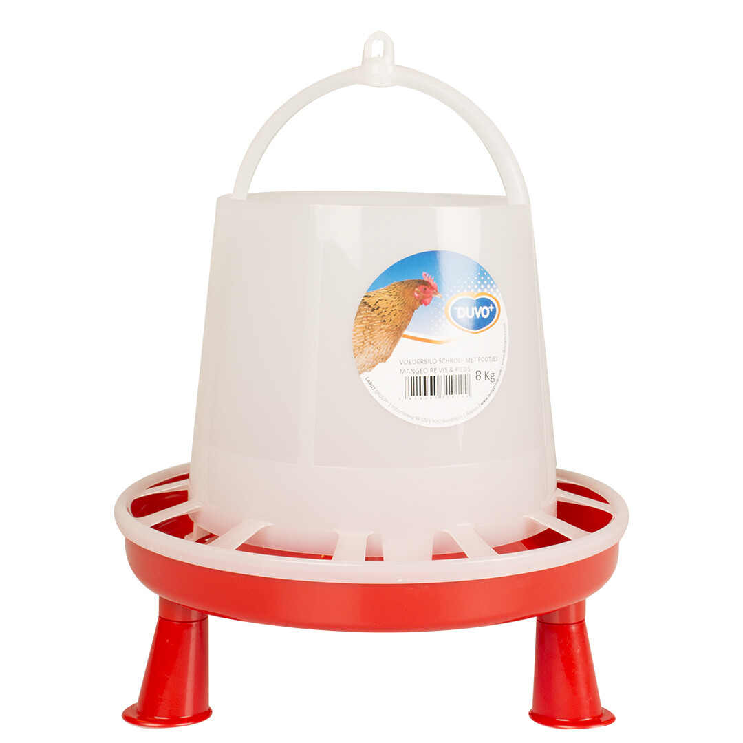 Voedersilo schroef met pootjes 8kg