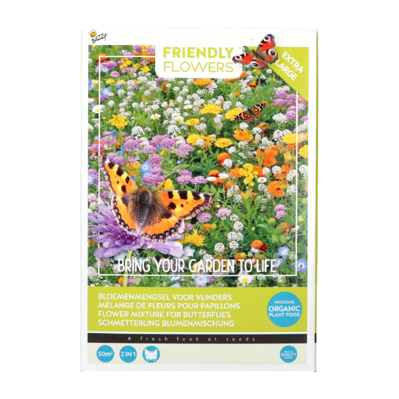Friendly Flowers XL VLinders  Laag 50 m²