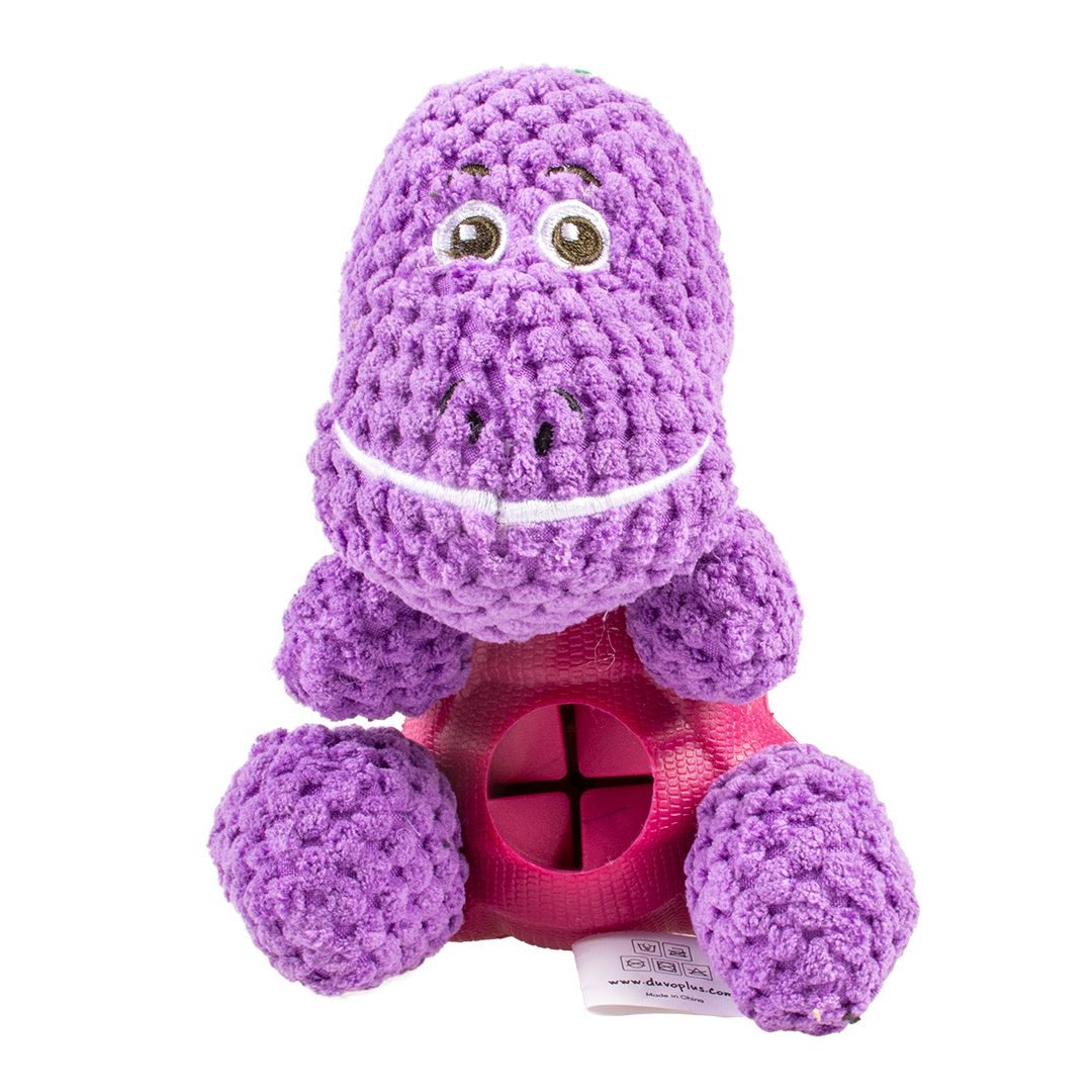 Pluche &amp; rubber T-rex dispenser 12x18x16cm