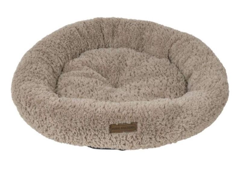Rond honden/kattenmandje beige S -