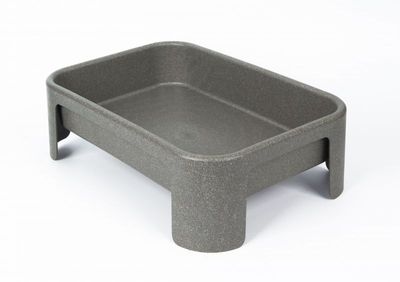 Gerecycleerd vogelbad grijs