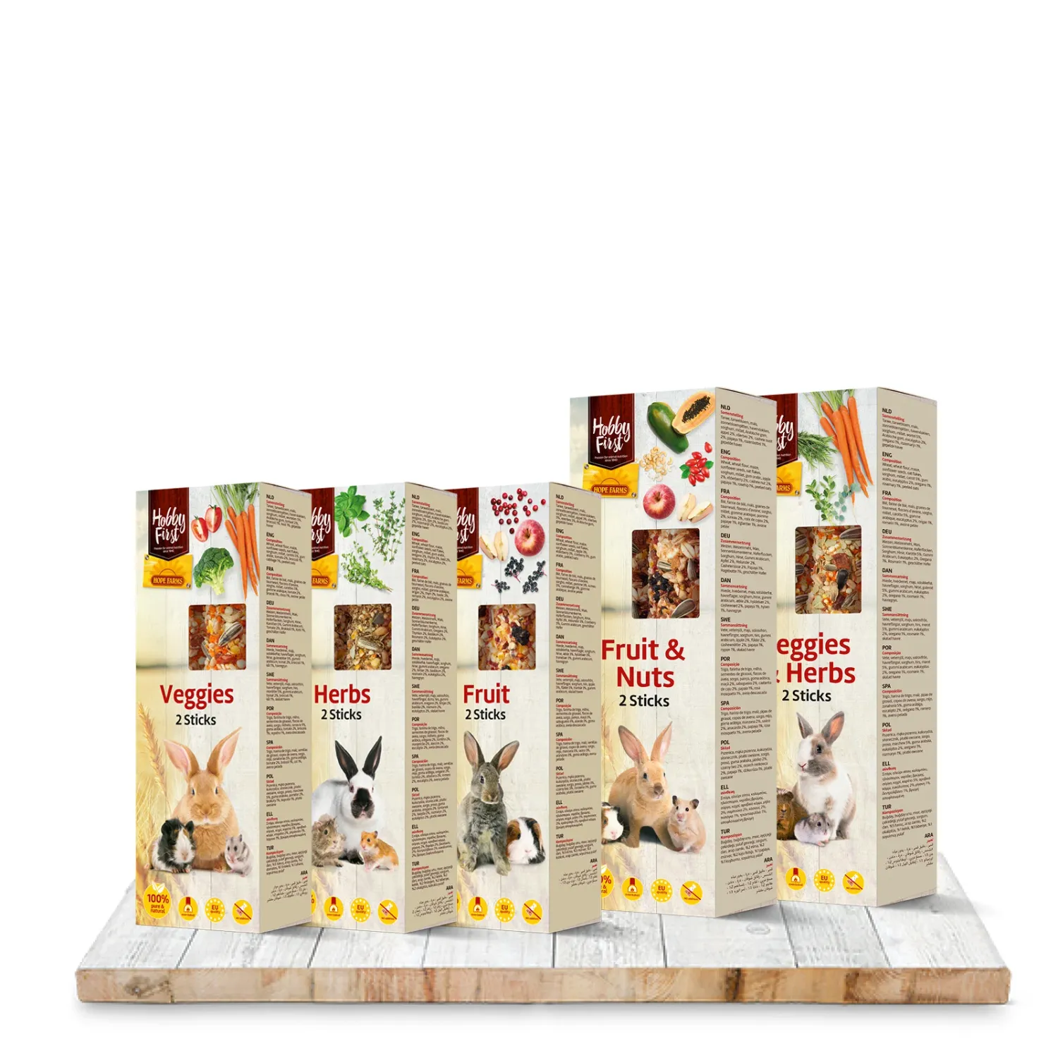 Sticks knaagdieren met kruiden
