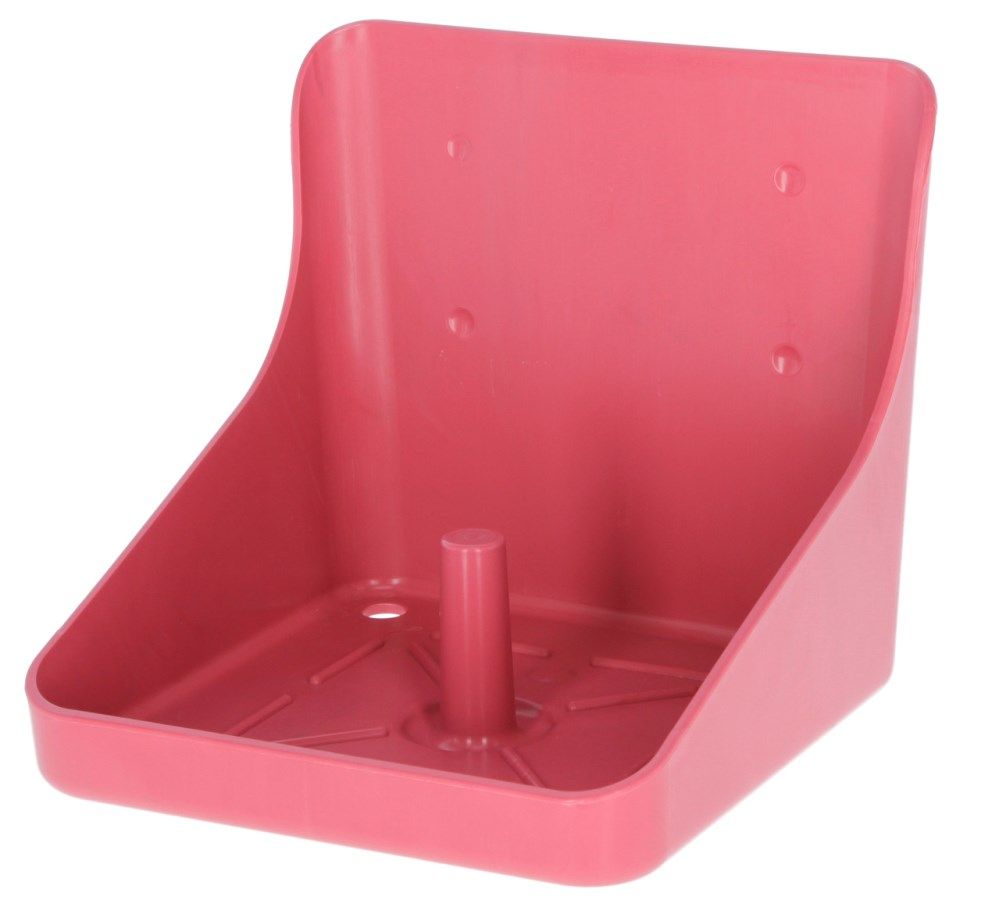 Liksteenhouder roze kunststof, hoekig