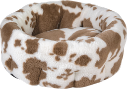 COW PLUSH Hoge Mand Wit/Mokka-S 60x60x24cm