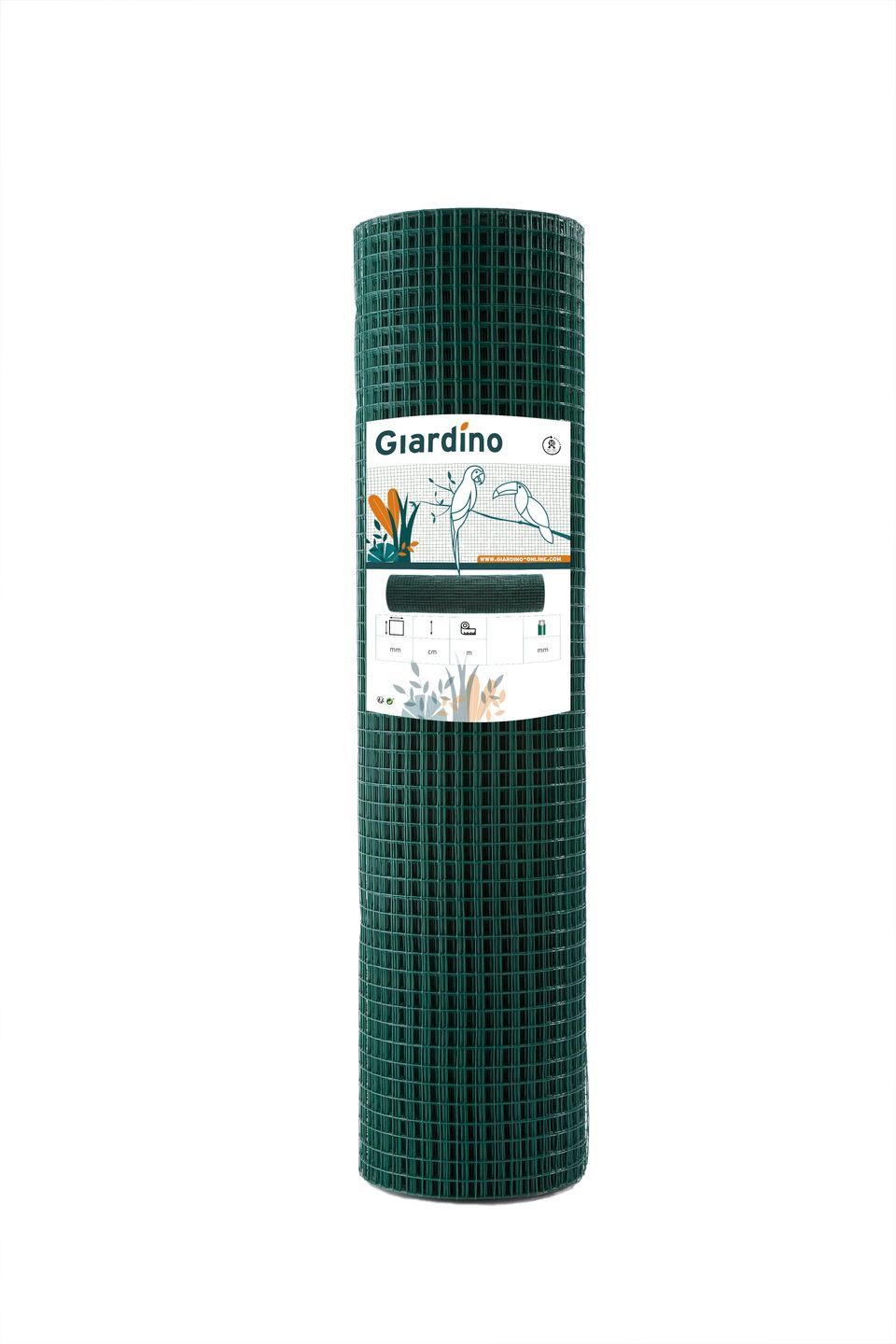 Gelast gaas geplastificeerd groen 12,7x0.9mmx51cm