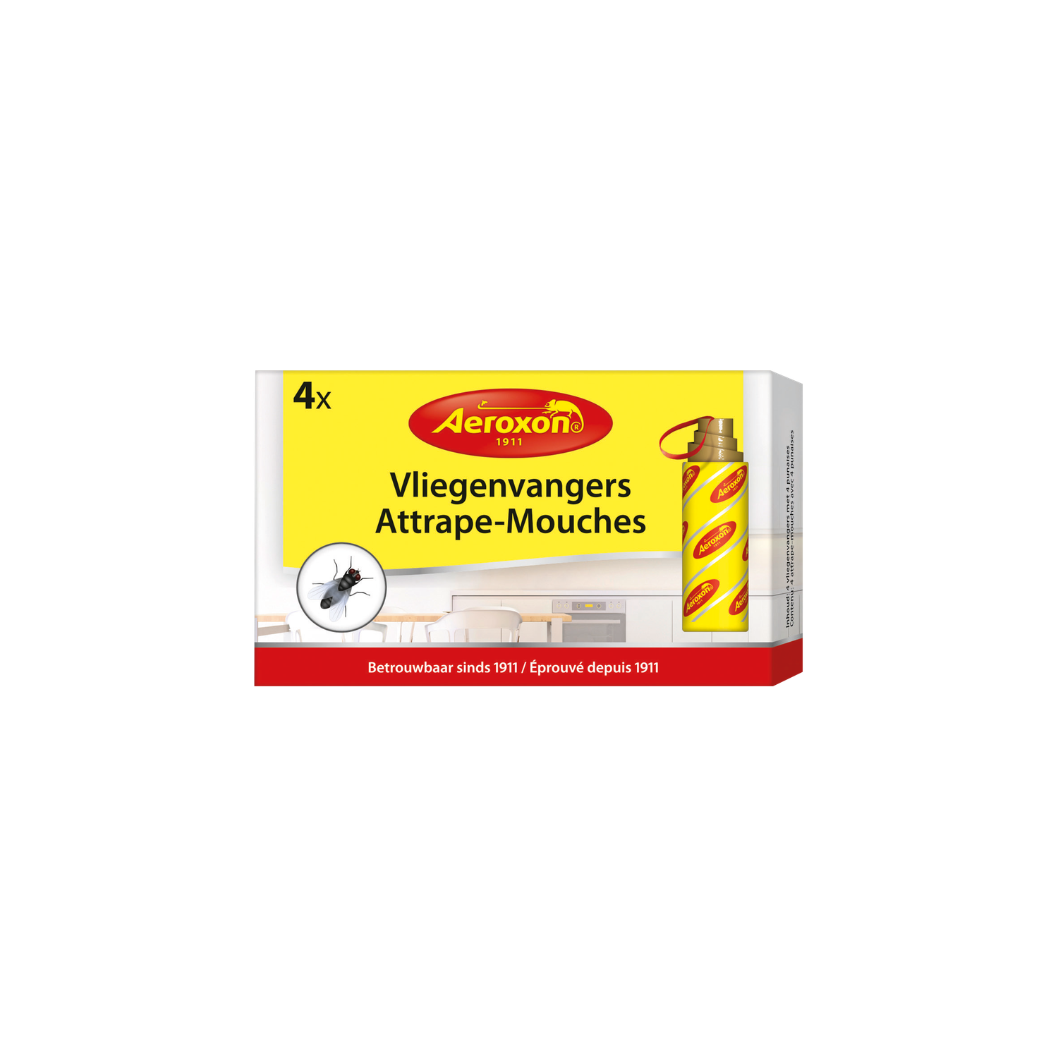 Aeroxon vliegenvanger 4stuks (sliert)