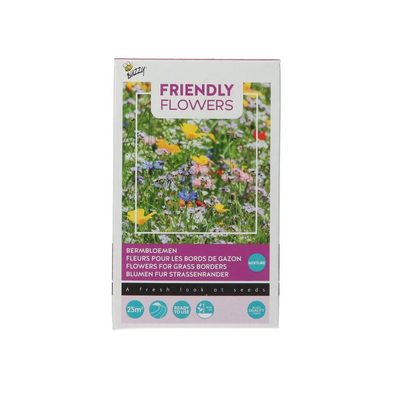 Friendly Flowers - 25m2 Bloemenmengsel voor biodiversiteit langs bermen