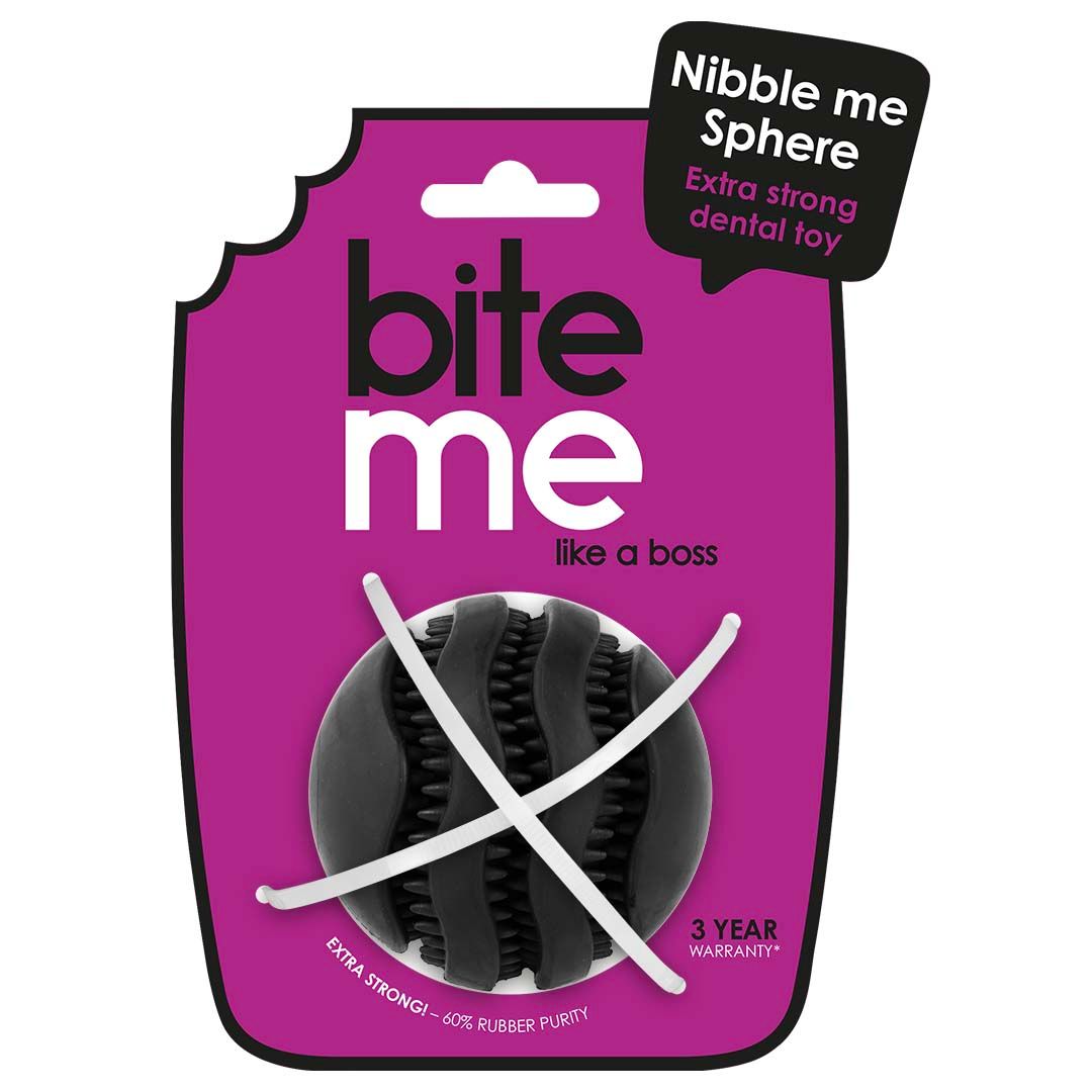 Snackspeeltje Nibble me Sphere L-9x9x9cm zwart