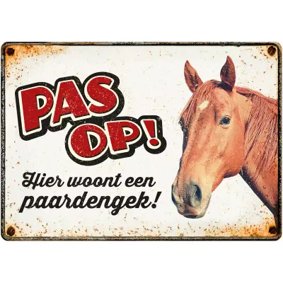 Bord blik paardengek horizontaal