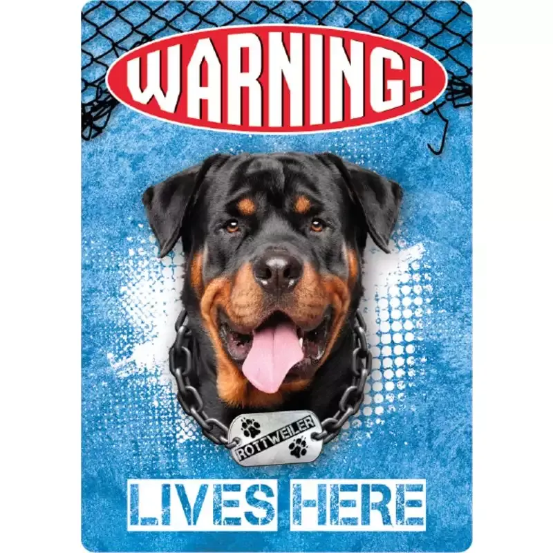 Sign Metal Rottweiler Warning