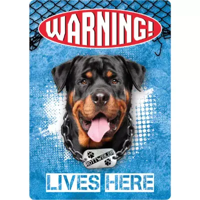 Sign Metal Rottweiler Warning