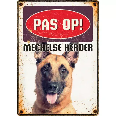 Bord blik Mechelse herder