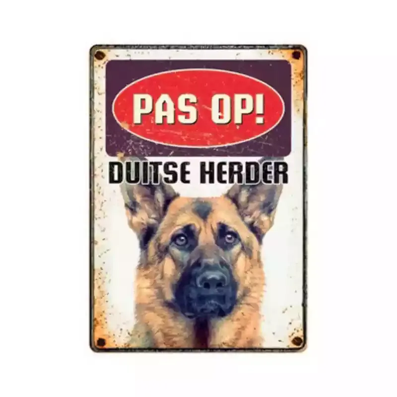 Bord Blik Duitse Herder