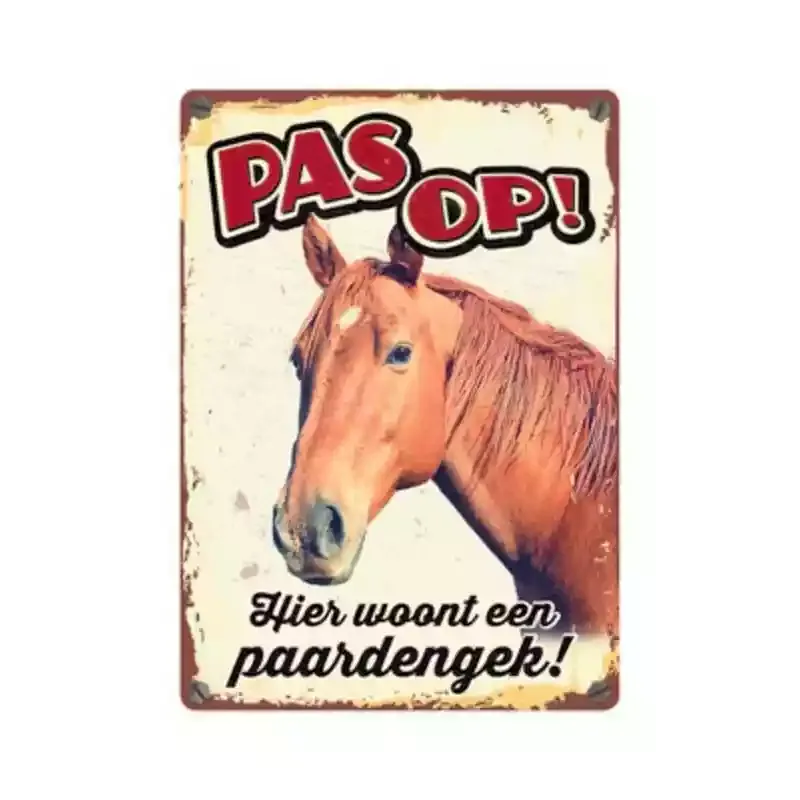 Bord blik paardengek verticaal