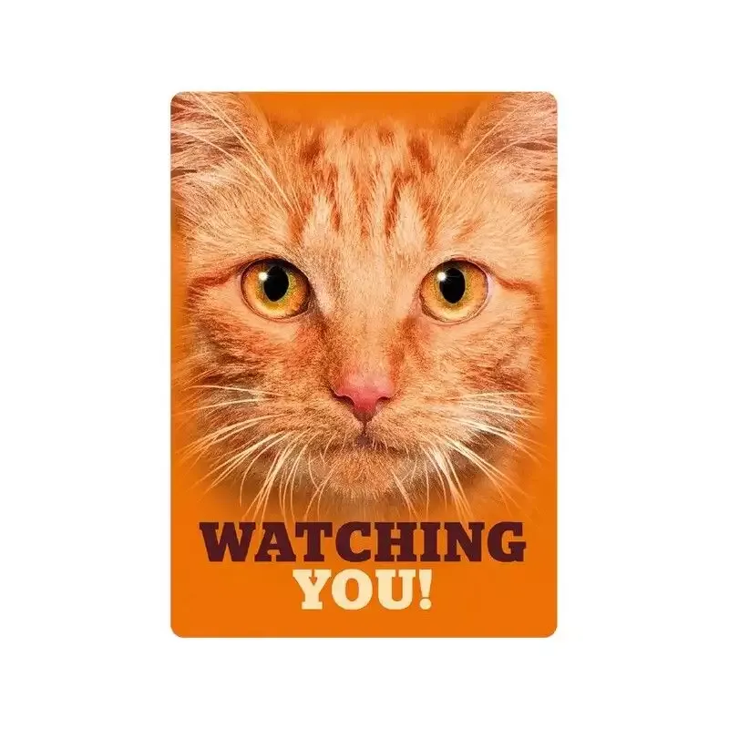 Sign Metal Orange Tabby Eyes