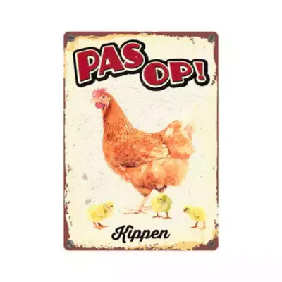 Bord blik kippen verticaal