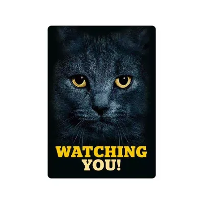 Sign Metal Black Cat’s Eyes