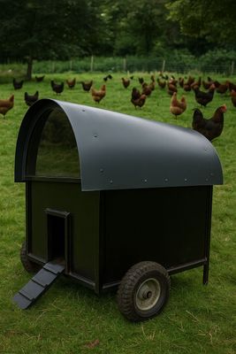 Calimero's coop medium kippenhok Aluminium - mobiel - hok van de toekomst Medium