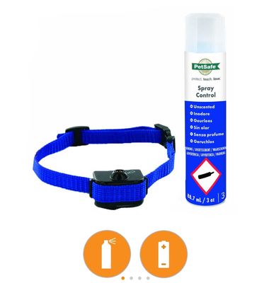 Deluxe antiblafhalsban met spray voor kleine honden PetSafe.