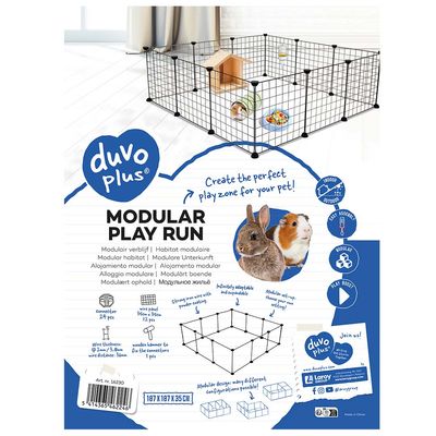 Modulair verblijf kleine zoogdieren Zwart