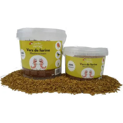 Pure Gedroogde meelwormen 8 L of 1.5 KG