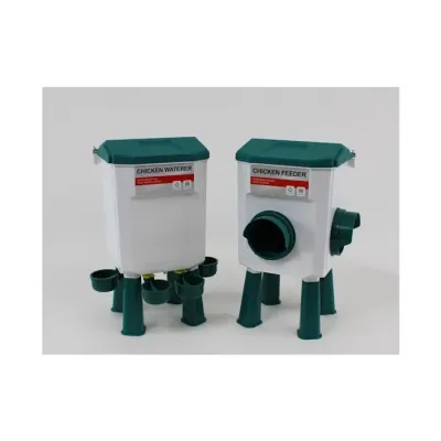 NIEUW Drinker 11,5 + voederbak tegen morsen 7,5 kg  SETPRIJS